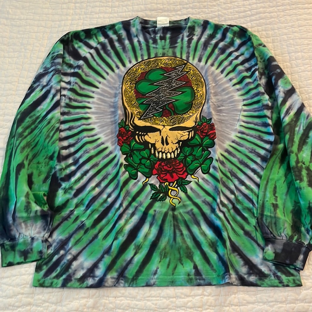 Sundog Grateful Dead “Celtic Shamrock” long sleeve hand dyed tee